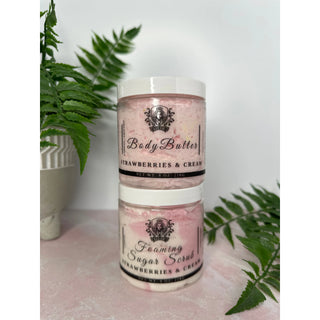 Strawberries & Cream Foaming Scrub & Body Butter Duo