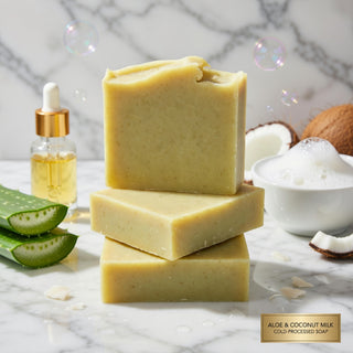 Aloe and Coconut Milk Cold-Processed Bar Soap
